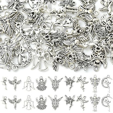 45Pcs 9 Styles Tibetan Style Alloy Pendants FIND-YW0012-17-1