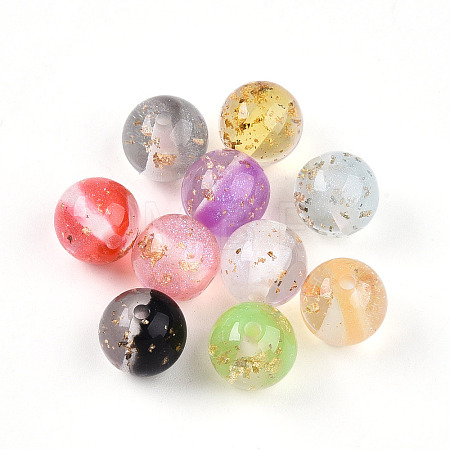Two Tone Transparent Resin Beads X1-RESI-N042-12mm-12-1