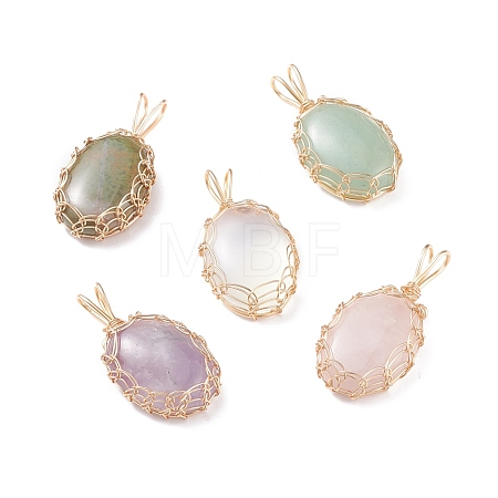 Natural & Synthetic Gemstone Pendants PALLOY-JF01402-1