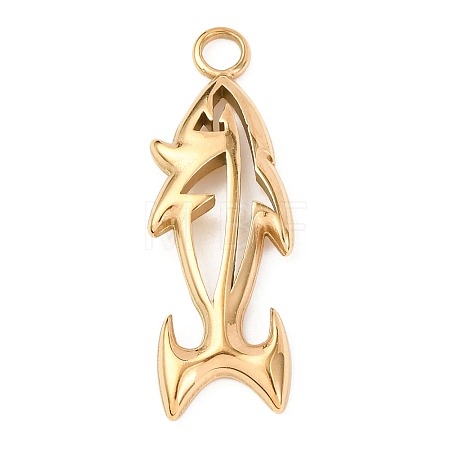 304 Stainless Steel Pendants STAS-D129-13B-G-1