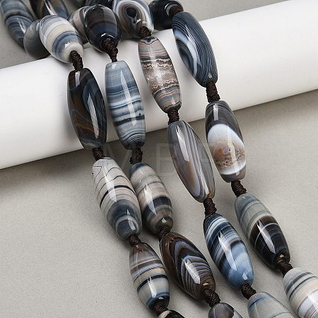 Natural Agate Beads Strands G-NH0052-A01-1
