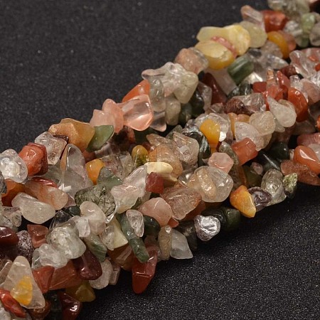 Chip Natural Rutilated Quartz Bead Strands X-G-L454-08-1