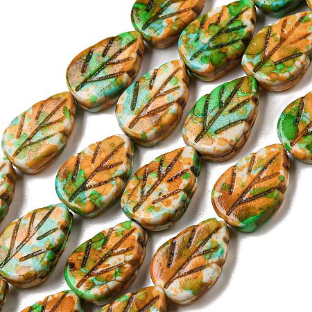 Spray Painted Synthetic Turquoise Beads Strands X-G-E617-A06-02-1