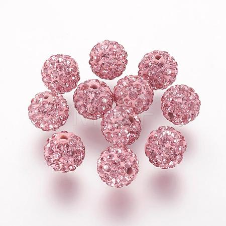 Polymer Clay Rhinestone Beads RB-K050-8mm-C26-1