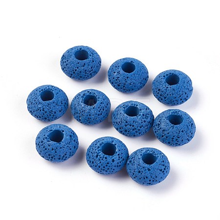 Natural Lava Rock European Beads G-I220-H11-1