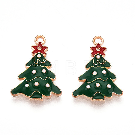 Christmas Theme Alloy Enamel Pendants ENAM-N056-403A-02-1
