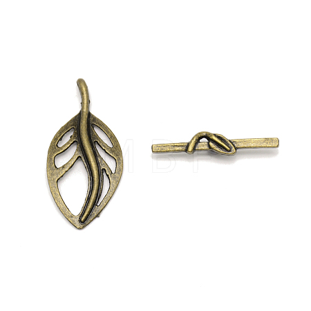 Zinc Alloy Toggle Clasps PALLOY-WH0001-13-1