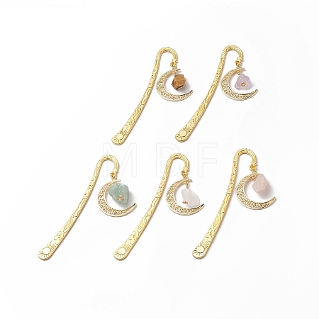 Natural Gemstone Bookmarks AJEW-JK00213-1