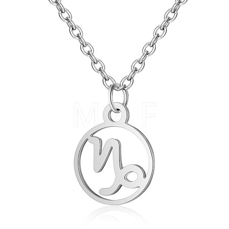 Non-Tarnish 201 Stainless Steel Pendants Necklaces NJEW-S063-TN505-10-1