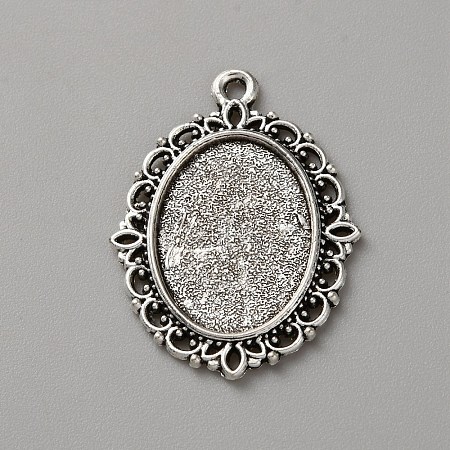 Tibetan Style Zinc Alloy Pendant Cabochon Settings FIND-WH0111-569AS-1