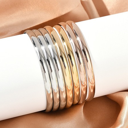 Fashion 201 Stainless Steel Bangle Sets BJEW-L664-024C-M-1-1