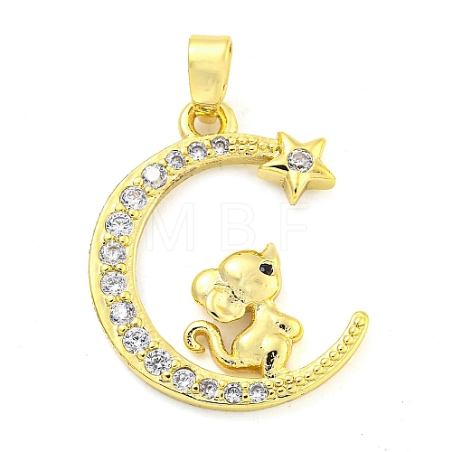 Brass Micro Pave Clear Cubic Zirconia Pendant FIND-Z044-03B-1