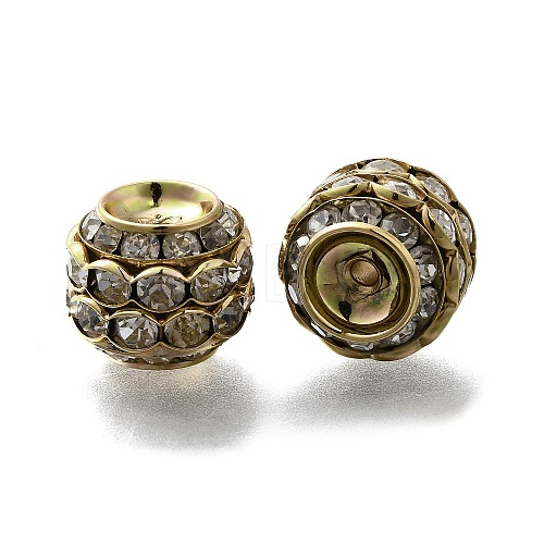 Rhinestone Brass Beads KK-D295-02G-01-1