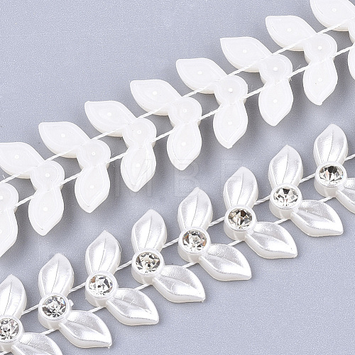 ABS Plastic Imitation Pearl Beaded Trim Garland Strand AJEW-S073-18-1