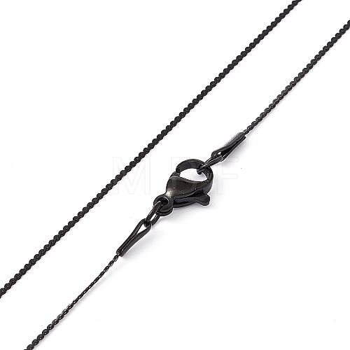 304 Stainless Steel Serpentine Chain Necklace for Men Women X-NJEW-G076-01C-EB-1