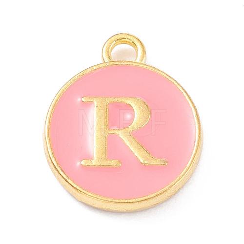 Golden Plated Alloy Enamel Charms X-ENAM-Q437-14R-1