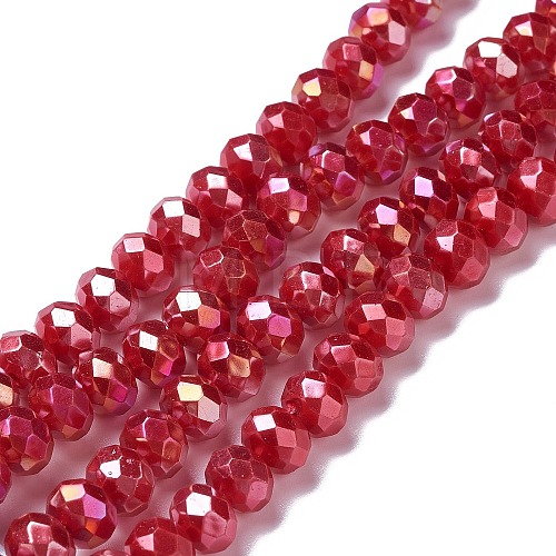 Opaque Glass Beads Strands GLAA-H022-01A-07-1