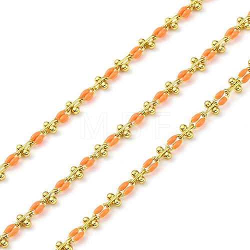 Brass Enamel Link Chains CHC-L050-07G-04-1