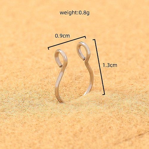 304 Stainless Steel Clip on Nose Rings WG9BB1A-07-1