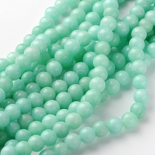 Natural & Dyed White Jade Beads Strands X-GSR055-1