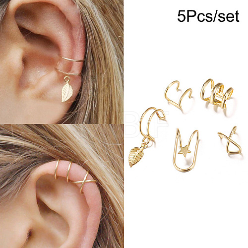 5Pcs Alloy Cuff Earrings WGB83F9-19-1