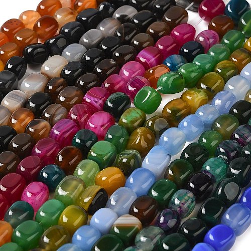 Natural Agate Beads Strands G-H295-A01-1