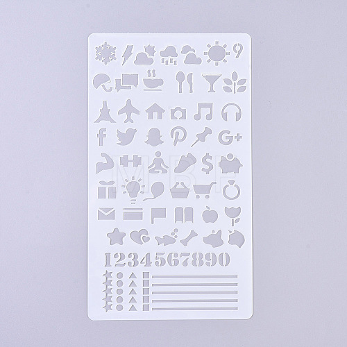 Plastic Reusable Drawing Painting Stencils Templates DIY-G027-F09-1