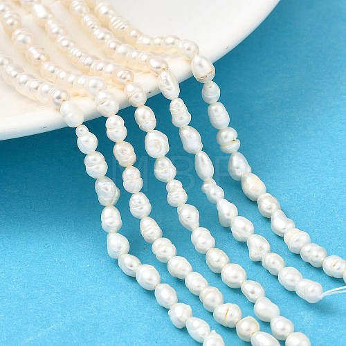 Natural Cultured Freshwater Pearl Beads Strands PEAR-I007-01N-02B-1