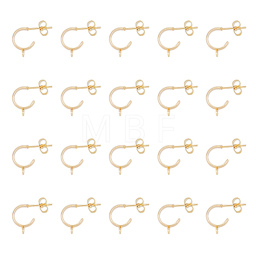 ® 20Pcs Brass Stud Earring Findings FIND-HY0001-63-1