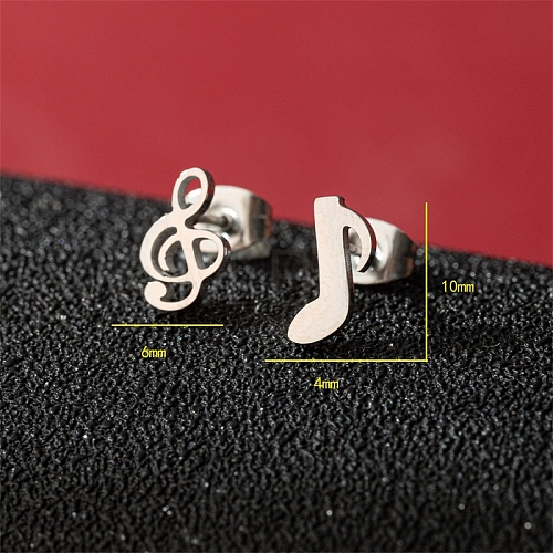 Non-Tarnish Stainless Steel Stud Earrings PW-WG16226-22-1