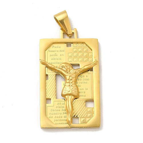 Ion Plating(IP) 304 Stainless Steel Religion Pendants STAS-E184-14G-1