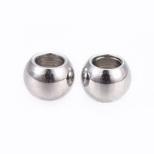 Tarnish Resistant 202 Stainless Steel Stopper Beads STAS-I100-16P-1