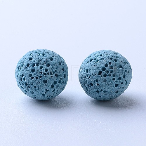 Unwaxed Natural Lava Rock Beads G-F325-16mm-14-1