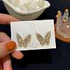 Alloy Rhinestone Stud Earrings FS-WGE0AD6-28-1