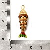 Brass Enamel Pendants KK-CJC0013-15G-01-3