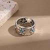 Retro Alloy and Turquoise Finger Rings FS-WGD8EB6-01-3