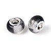Transparent Resin Rondelle European Beads RESI-N044-02A-2