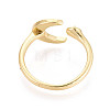 Moon Brass Shell Cuff Rings Setting KK-T079-23G-3
