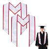 2Pcs Satin Graduation Sash Honor Stole Scarf for Men Women AJEW-MA0001-38A-1