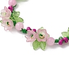 Flower Acrylic & MIYUKI Seed Beads & Natural Dyed Yellow Jade Bracelets BJEW-MZ00221-02-3