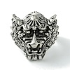 Dragon Alloy Open Cuff Rings for Men RJEW-K275-38B-AS-2