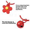 17Pcs 17 Colors Soft Rubber Pendant Keychains KEYC-BY0001-03-11