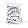 Hollow Braided Cowhide Leather Cord NWIR-ZX002-01C-1