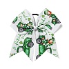 Saint Patrick's Day Big Bowknot Polyester Elastic Hair Ties OHAR-H011-01B-1