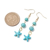 Synthetic Turquoise Dangle Earrings EJEW-JE05849-02-5