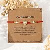Brass Saint Medal Braided Bracelets EA4269-2-2