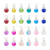 Kissitty 120Pcs 12 Colors Spray Painted Crackle Glass Pendants FIND-KS0001-28-2