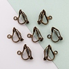 Brass Clip-on Earring Findings EC109-NFAB-5