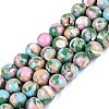 Assembled Synthetic Turquoise and Trochus Shell Beads Strands G-N369-02C-03-1