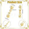 8Pcs 2 Colors Brass Micro Pave Clear Cubic Zirconia Fold Over Clasps KK-CJ0005-92-2